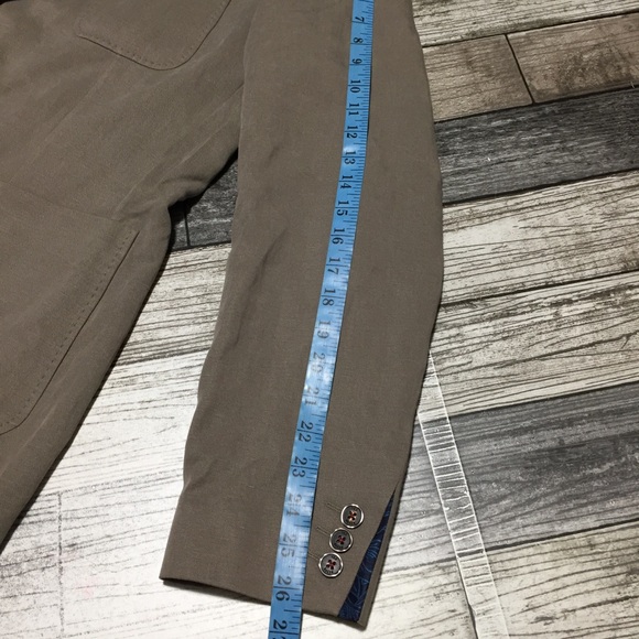 Ted Baker London Lyocell Linen Blend Blazer Men’s Size 6 Brown Tan 2 Button - Picture 3 of 12